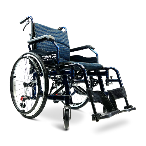 X-1 ComfyGO Lightweight Manual Wheelchair with Quick-Detach Wheels