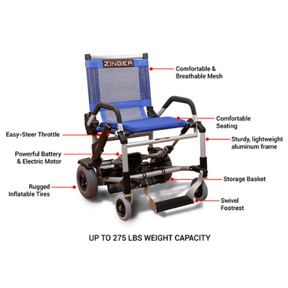 Journey Zinger Folding Power Chair Two-Handed Control