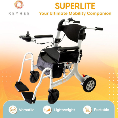 Reyhee Superlite  3-in-1 Electric Foldable Wheelchair