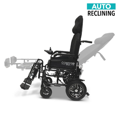 X-9 Remote Controlled Electric Wheelchair, Automatic Reclining Backrest & Lifting Leg Rests