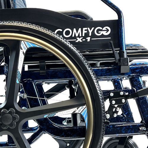 X-1 ComfyGO Lightweight Manual Wheelchair with Quick-Detach Wheels