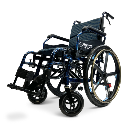 X-1 ComfyGO Lightweight Manual Wheelchair with Quick-Detach Wheels