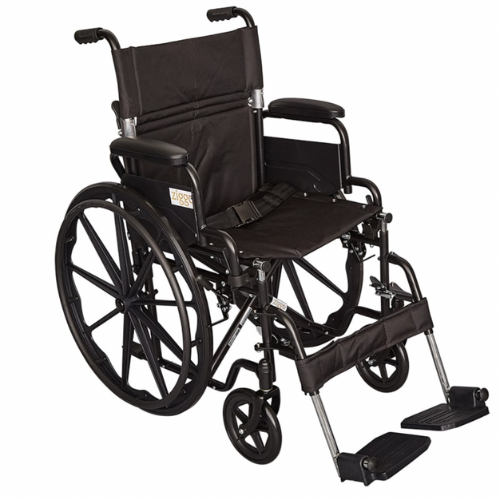 Ziggo 18' Lightweight Pediatric Wheelchair, Black