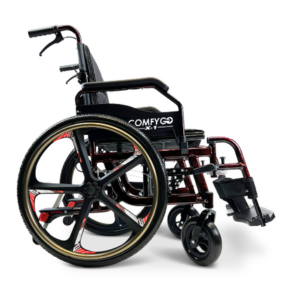 X-1 ComfyGO Lightweight Manual Wheelchair with Quick-Detach Wheels