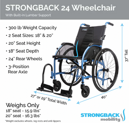 STRONGBACK Comfort : 24 Wheelchair