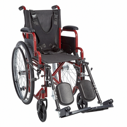 Ziggo 14" Lightweight Pediatric Wheelchair, Red