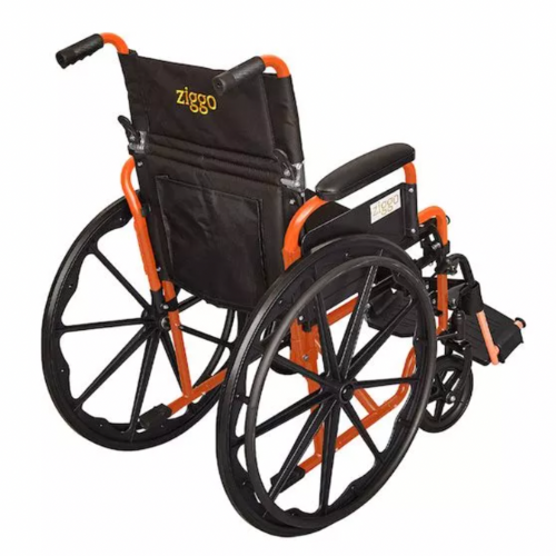 Ziggo 12" Lightweight Pediatric Wheelchair, Orange