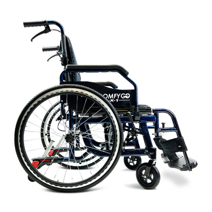 X-1 ComfyGO Lightweight Manual Wheelchair with Quick-Detach Wheels