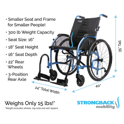 STRONGBACK Comfort Small : 22S Wheelchair