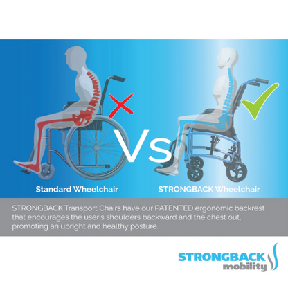 STRONGBACK Excursion : 8 Transport Wheelchair