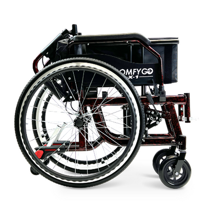 X-1 ComfyGO Lightweight Manual Wheelchair with Quick-Detach Wheels