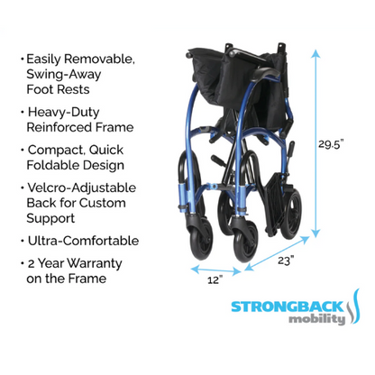 STRONGBACK Excursion : 8 Transport Wheelchair