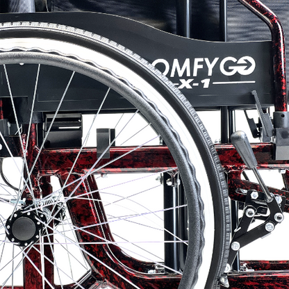 X-1 ComfyGO Lightweight Manual Wheelchair with Quick-Detach Wheels