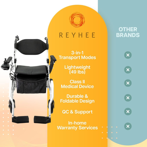 Reyhee Superlite  3-in-1 Electric Foldable Wheelchair