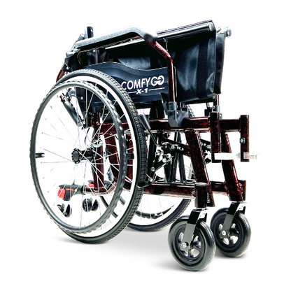 X-1 ComfyGO Lightweight Manual Wheelchair with Quick-Detach Wheels