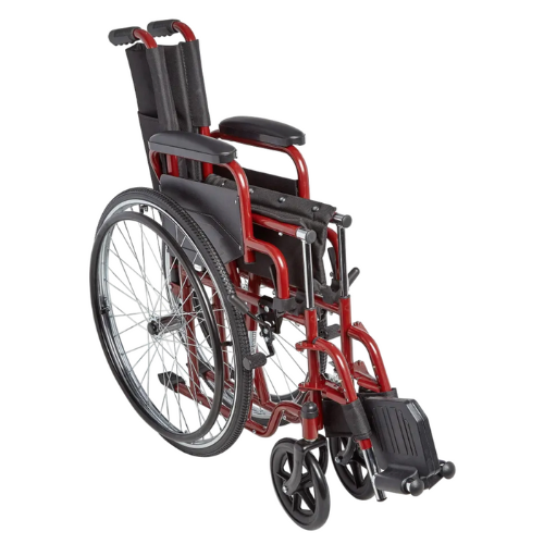 Ziggo 14" Lightweight Pediatric Wheelchair, Red